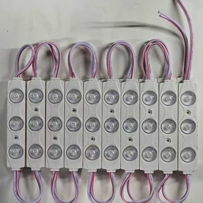 Modul LED Injeksi 3LED Super Terang 12V Tahan Air IP65 1.5w Modul LED Pencahayaan untuk Papan Reklame Iklan