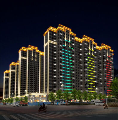 Lampu Garis Kontur LED IP67 Permanen 50mm DC24V RGB Tahan Air Luar Ruangan Kontrol DMX512 Lampu Titik LED Komersial