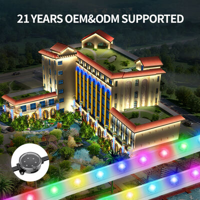 Sumber Cahaya Titik Led Aluminium RGB yang dapat dihubungi IP67 Profil Aluminium Lampu Natal Titik Led Luar Ruang Permanen
