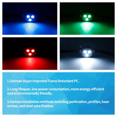 Lampu Jalan Natal Permanen 30mm RGBW LED Pixel Light Outdoor Waterproof Pixel Led Point Pight