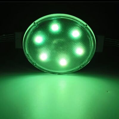 Lampu LED Titik Fleksibel 50mm 24V SMD3535 IP67 Tahan Air Sudut Pancaran 120 Bahan PC Pencahayaan