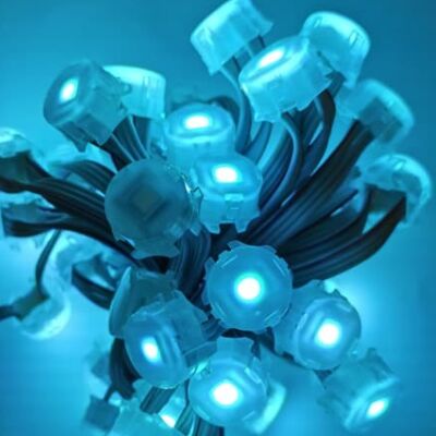 Lampu Titik LED SMD5050 DC12V 20mm Tahan Air IP67 Bahan PC Fleksibel