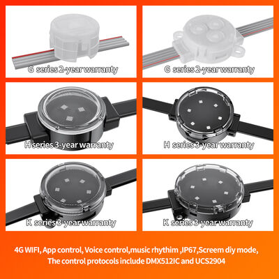 IP67 Rated 100mm Diameter LED Point Light with DMX512 Control for Outdoor Decoration