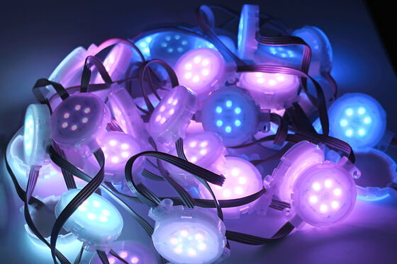50mm RGB Full Color IP67 Waterproof LED Point Light Perumahan PC tahan lama Pencahayaan Atmosfer Untuk Acara DJ Dan Dekorasi Adegan