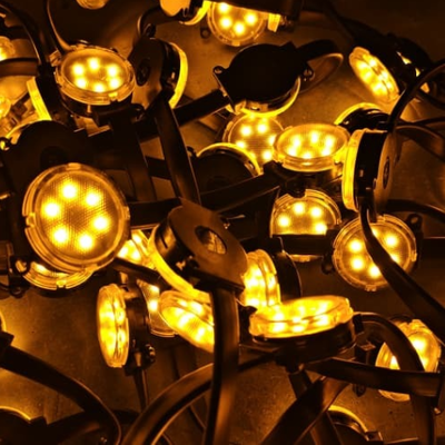 Bahan PC RGB 50mm 48V Lampu Titik LED SMD3535 IP67 Pencahayaan Fleksibel Tahan Air