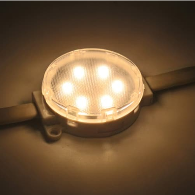 DC24V 50mm SMD3535 LED Point Light 6LEDs IP67 Waterproof DMX512 Adresable Pixel untuk Outdoor Matrix Display Screen