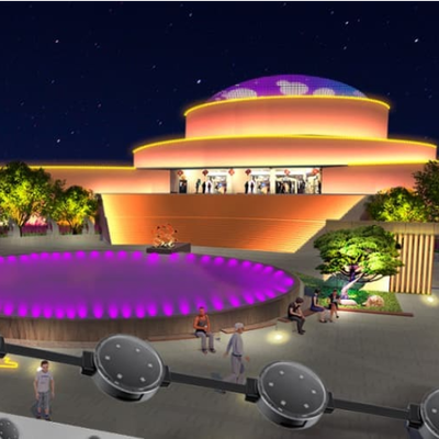 40Mm IP67 RGB LED Lampu Titik Luar Ruangan Permanen DC24V Penuh Warna untuk Dekorasi Festival Taman Atap Fasad Bangunan