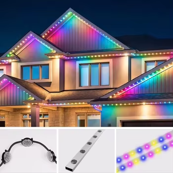 Lampu Piksel LED RGB AC48V Lampu Liburan Permanen Lampu Titik 50mm IP67 Dengan Jalur Aluminium