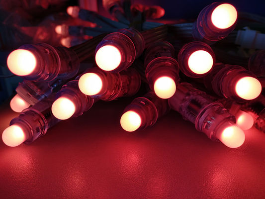 Lampu Piksel LED IP67 DC5V 12MM Luar Ruangan Merah Untuk Surat Saluran