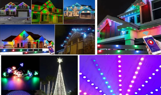 2904 RGBW Led Point Light IP67 Luar Tahan Air 1903 RGB LED Light String